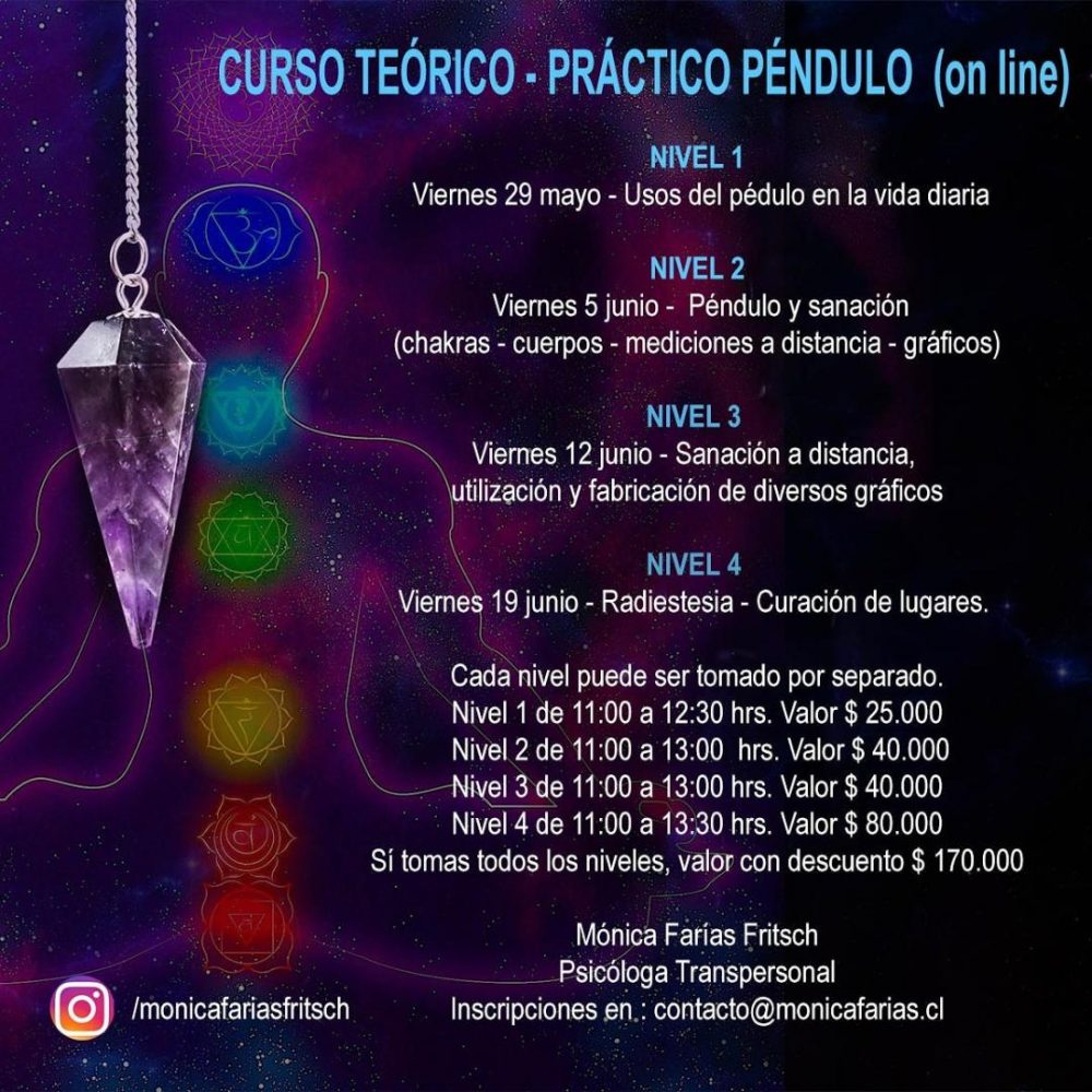 Taller de Péndulo vía online Un instrumento milenario para seguir