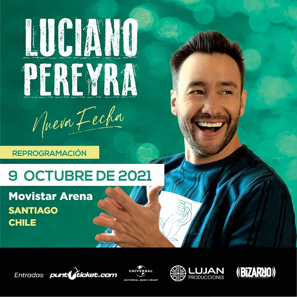 Luciano pereyra reprograma su concierto en chile