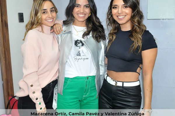 Macarena Ortíz, Camila Pavéz y Valentina Zuñiga